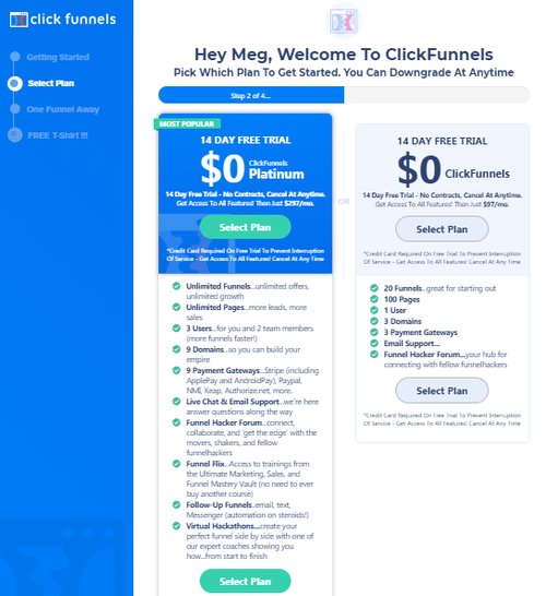 clickfunnels pricing plan